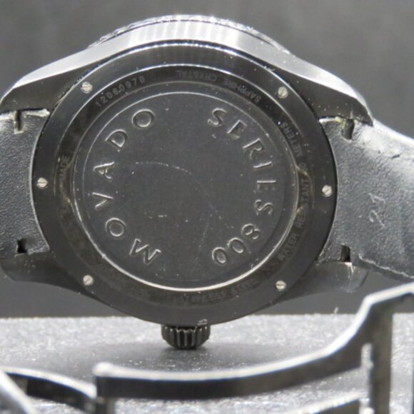 Movado Black Series 800 GMT World-Time 24 Hr Steel Watch Model 2600118 - Picture 11 of 13